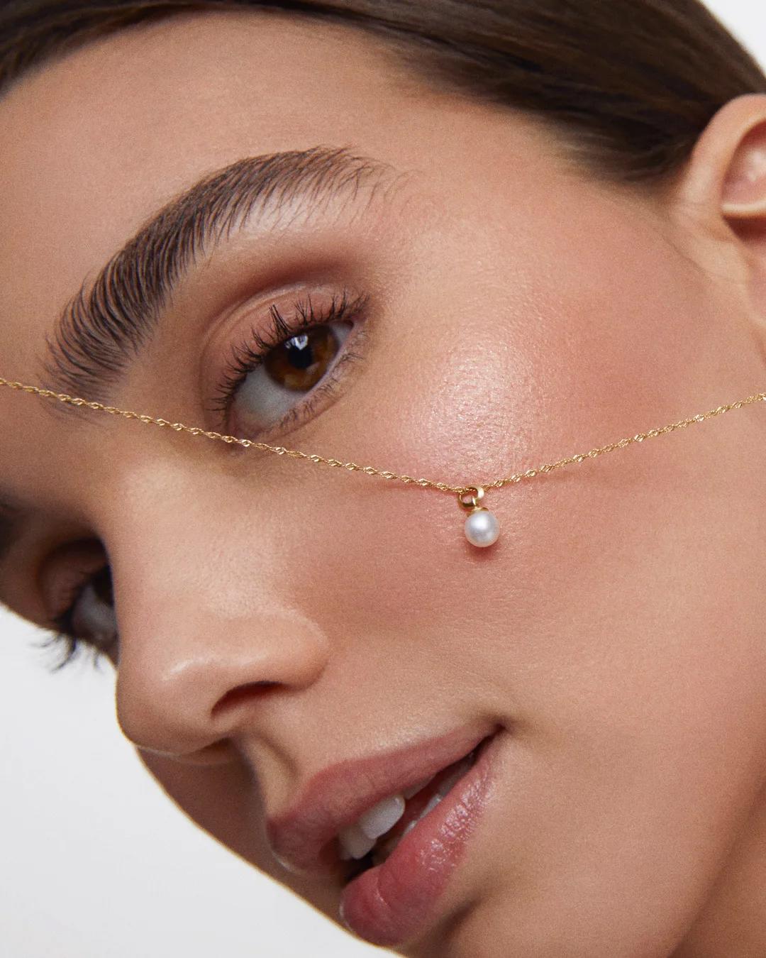 Charm colgante perla s en oro amarillo de 18 kt Blanco MUMIT Blanco-2
