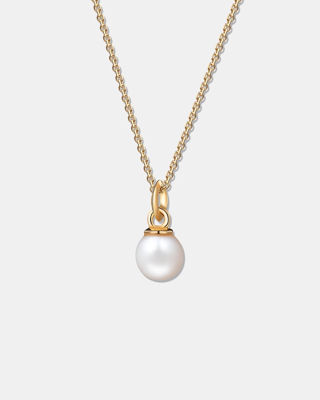 Charm colgante perla s en oro amarillo de 18 kt Blanco MUMIT Blanco-4