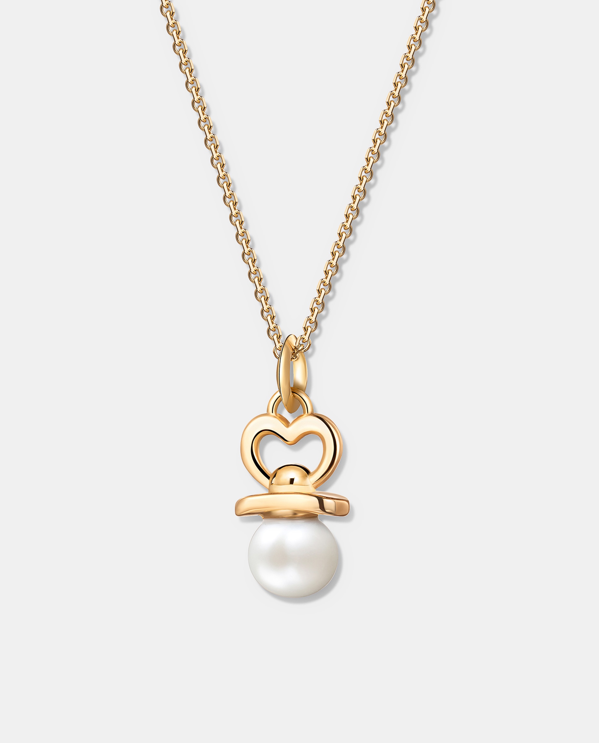 Charm colgante chupete s de perla en oro amarillo de 18 kt - MUMIT - Blanco Blanco-2
