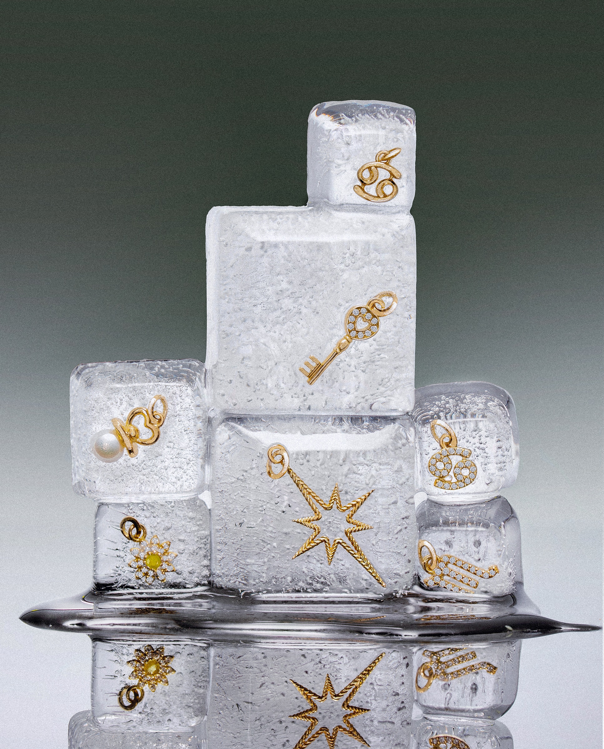 Charm colgante chupete s de perla en oro amarillo de 18 kt - MUMIT - Blanco Blanco-3