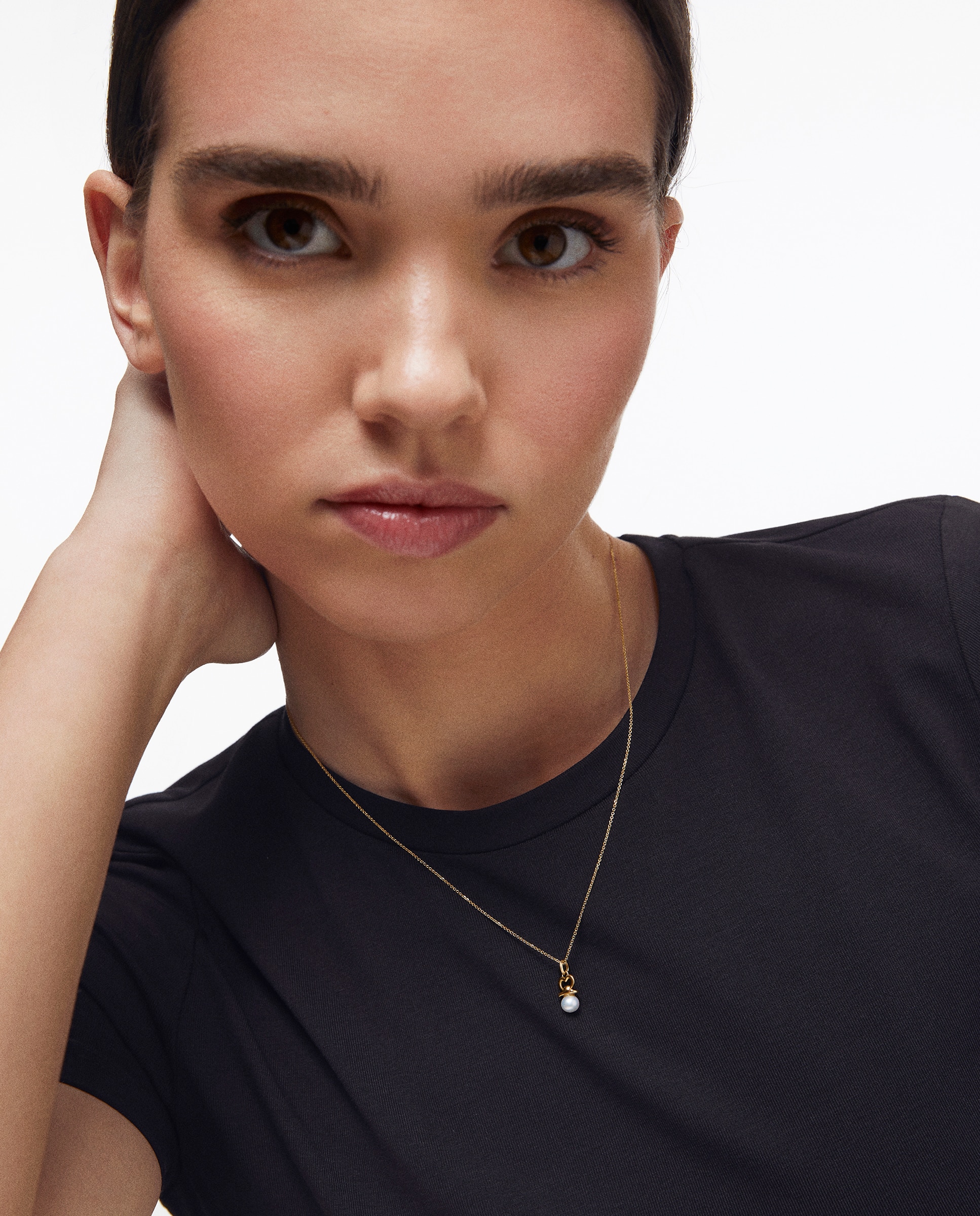 Charm colgante chupete s de perla en oro amarillo de 18 kt - MUMIT - Blanco Blanco-5