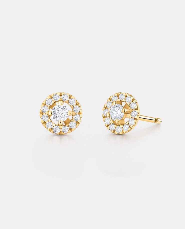 Imagen 1 de Pendientes ariadne de diamantes en oro amarillo de 18 kt Blanco