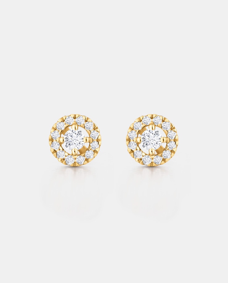 Imagen 3 de Pendientes ariadne de diamantes en oro amarillo de 18 kt - MUMIT - Blanco Blanco