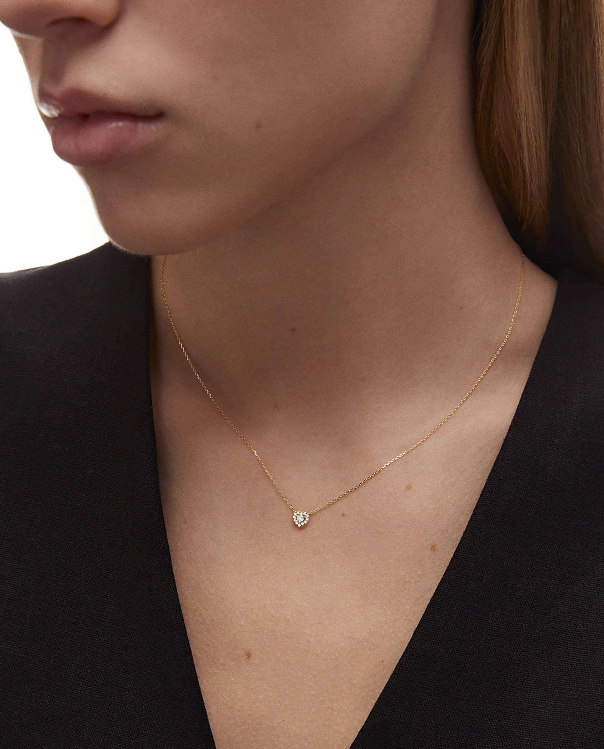 Gargantilla corazón Ariadne de diamantes en oro amarillo de 18 kt - MUMIT - Blanco Blanco-2