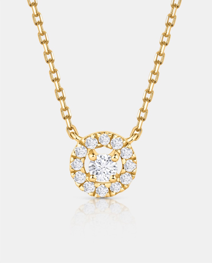Gargantilla Ariadne de diamantes en oro amarillo de 18 kt - MUMIT - Blanco Blanco-1