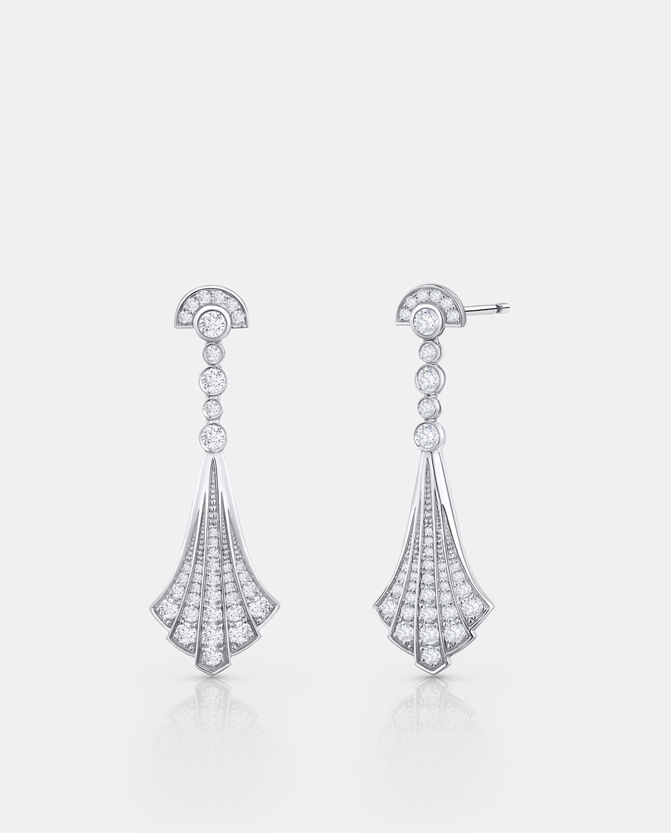 Imagen 1 de Pendientes louise de diamantes en oro blanco de 18 kt Blanco