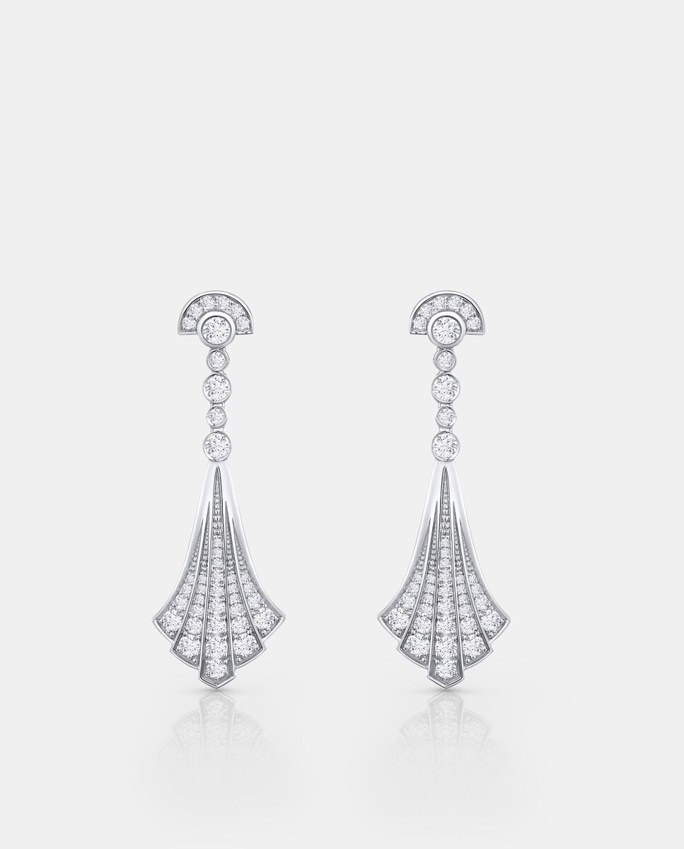 Imagen 2 de Pendientes louise de diamantes en oro blanco de 18 kt - MUMIT - Blanco Blanco