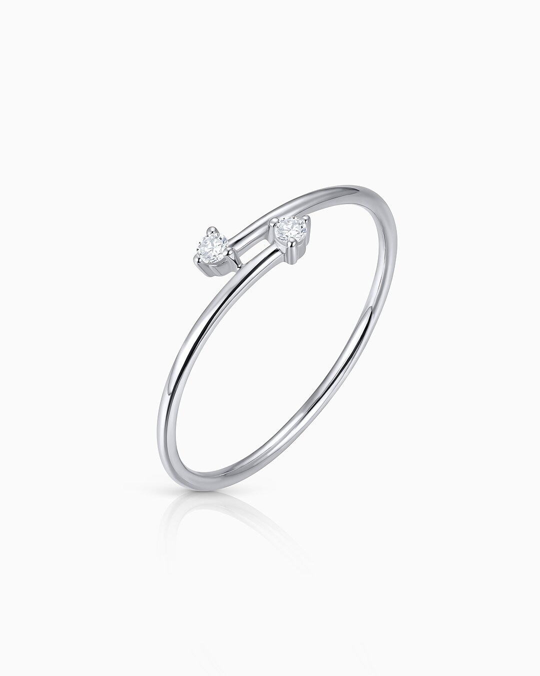 Sortija juno de diamantes en oro blanco de 18 kt - MUMIT - Plata Plata-4