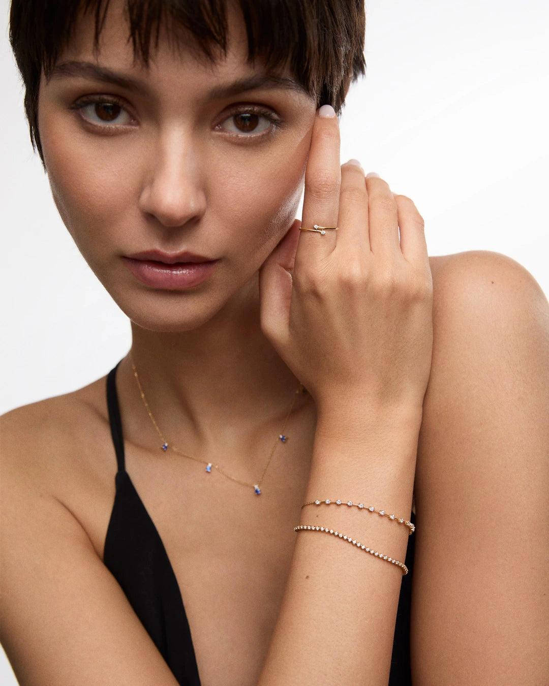 Sortija juno de diamantes en oro amarillo de 18 kt - MUMIT - Dorado Dorado-3