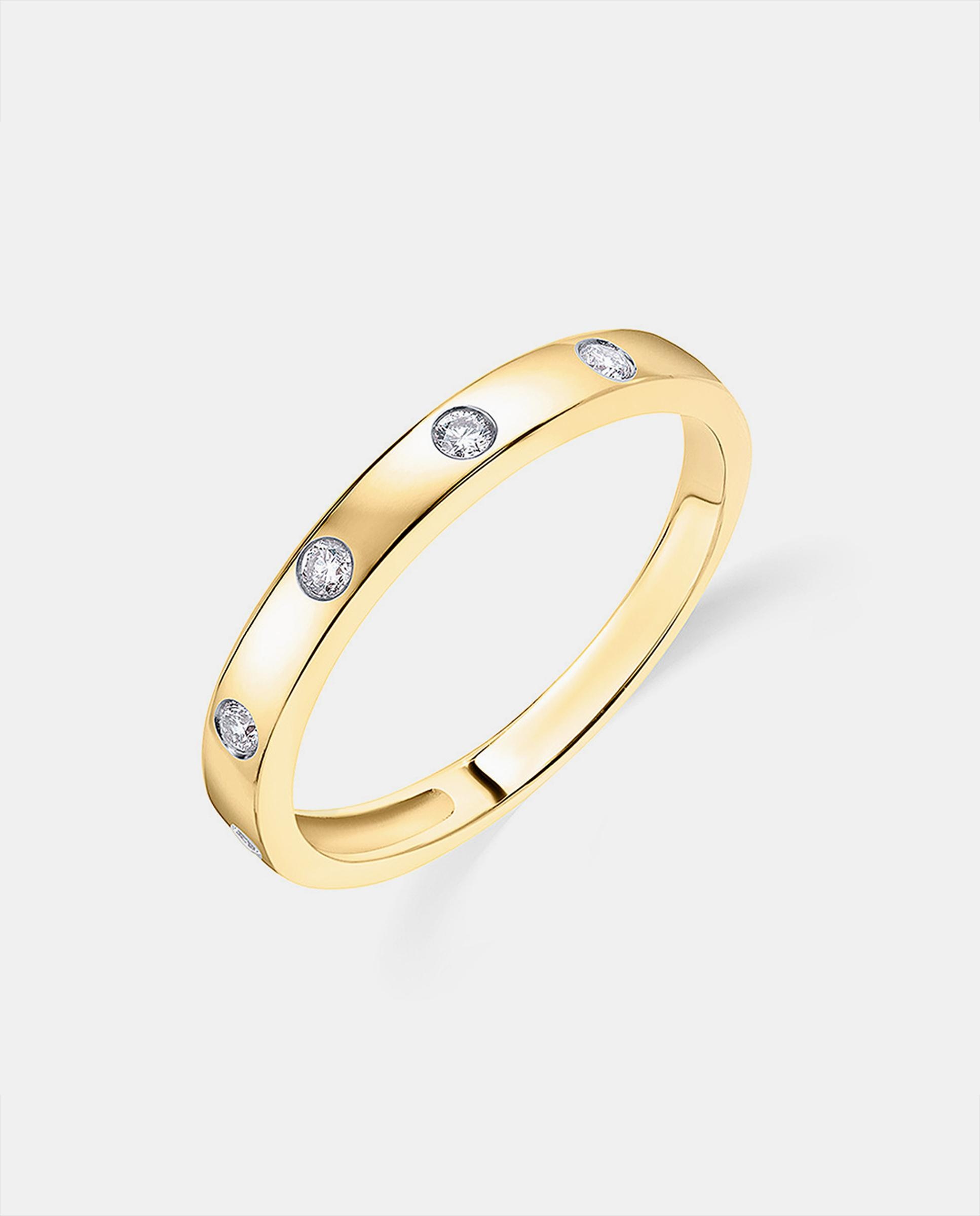 Imagen 0 de Anillo allied de diamantes en oro amarillo de 18 kt Blanco