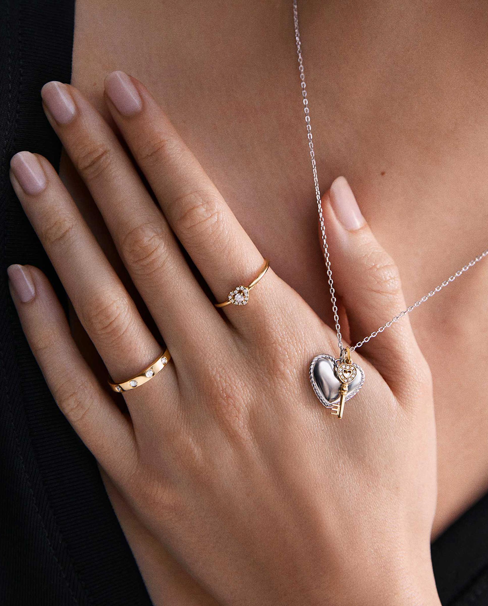 Anillo allied de diamantes en oro amarillo de 18 kt - MUMIT - Blanco Blanco-3