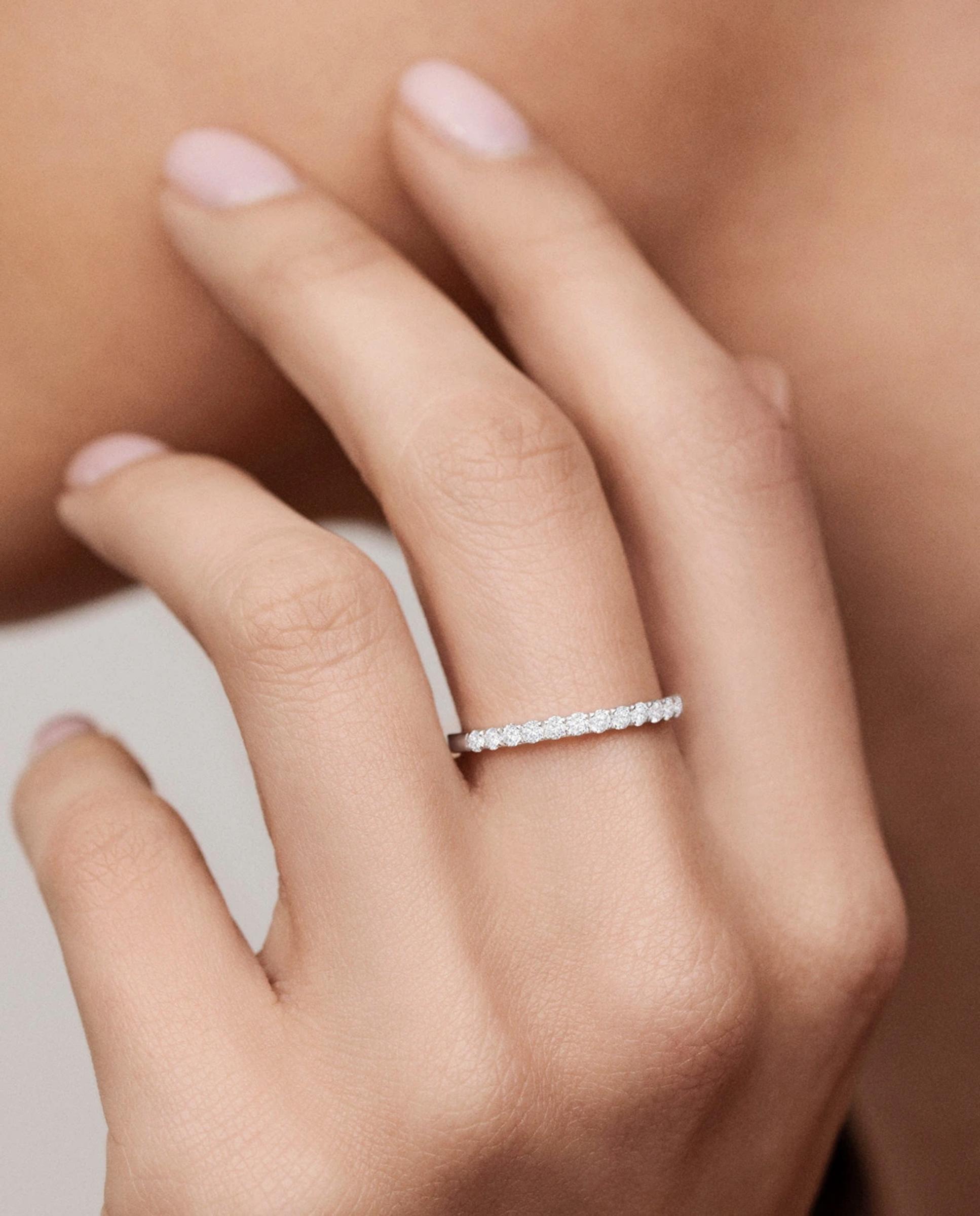Imagen 2 de Anillo stella de diamantes 0,35 cts. en oro blanco de 18 kt - MUMIT - Plateado Plateado