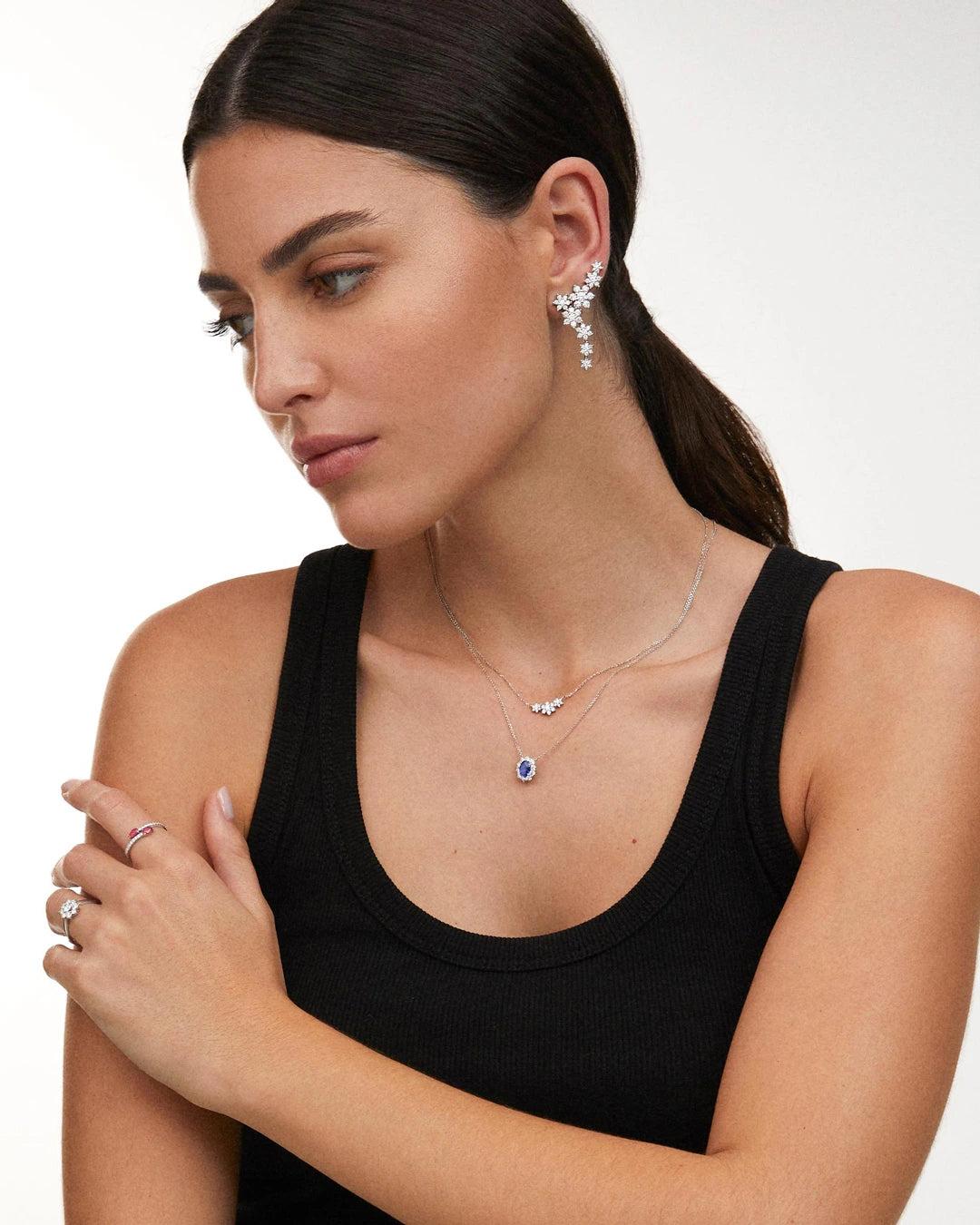 Sortija anabel de diamantes y rubíes en oro blanco de 18 kt - MUMIT - Rojo Rojo-2