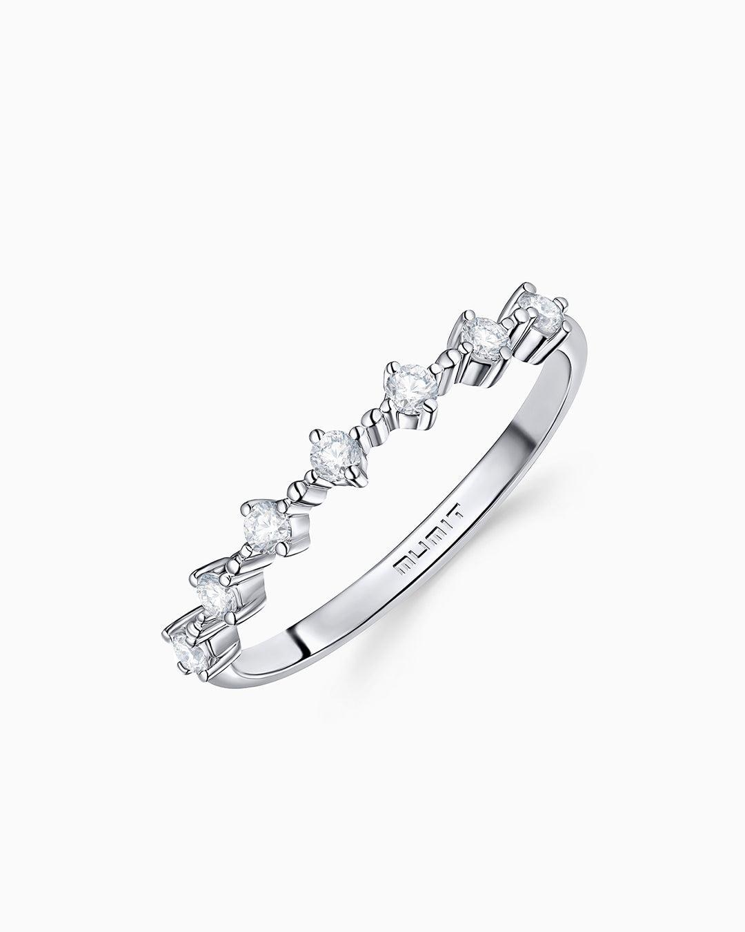 Imagen 0 de Sortija anwen de diamantes en oro blanco de 18 kt Blanco