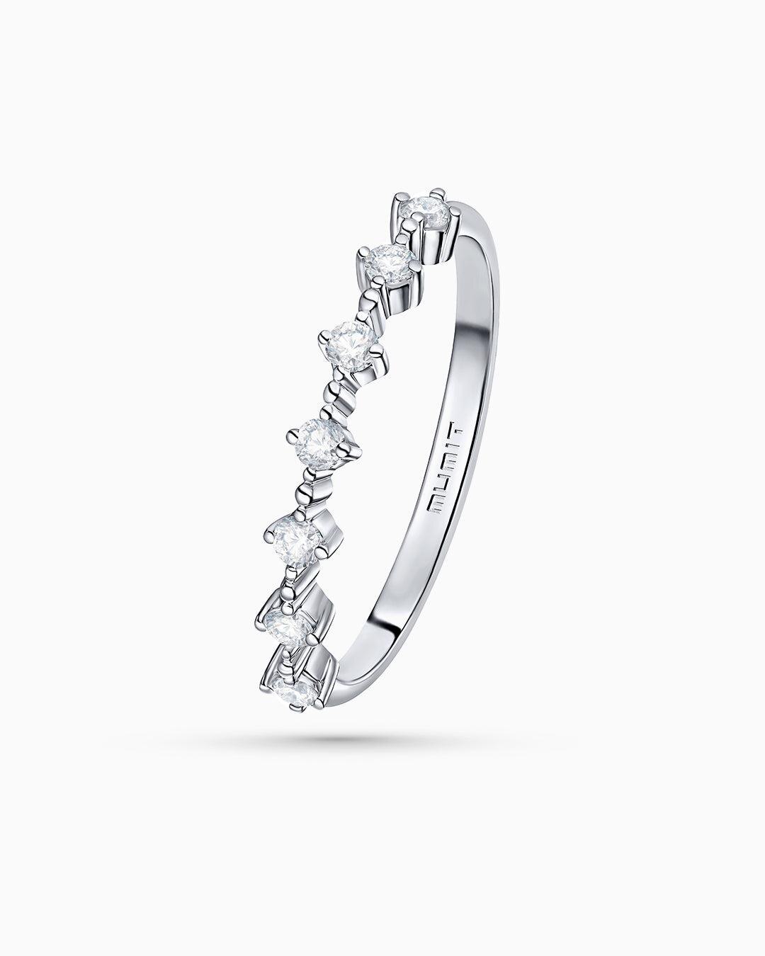 Sortija anwen de diamantes en oro blanco de 18 kt - MUMIT - Blanco Blanco-3