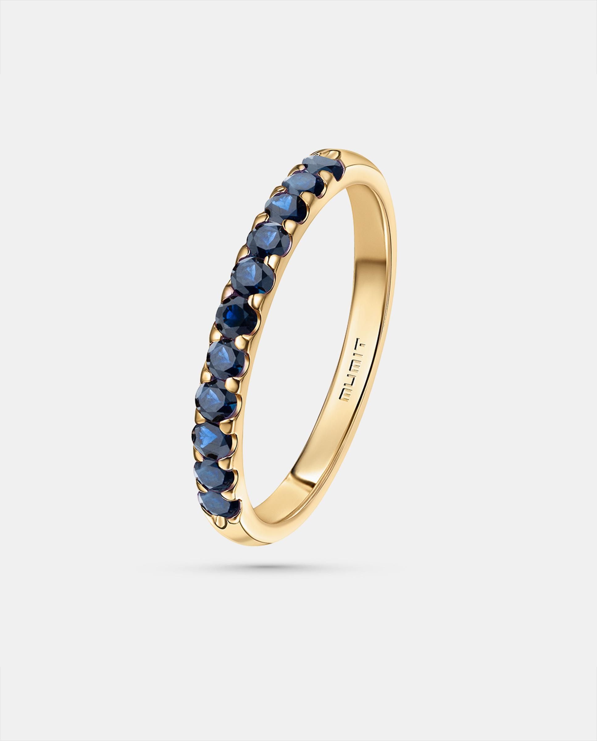 Sortija eternity colors bliss de zafiros en oro amarillo de 18 kt - MUMIT - Azul Azul-3