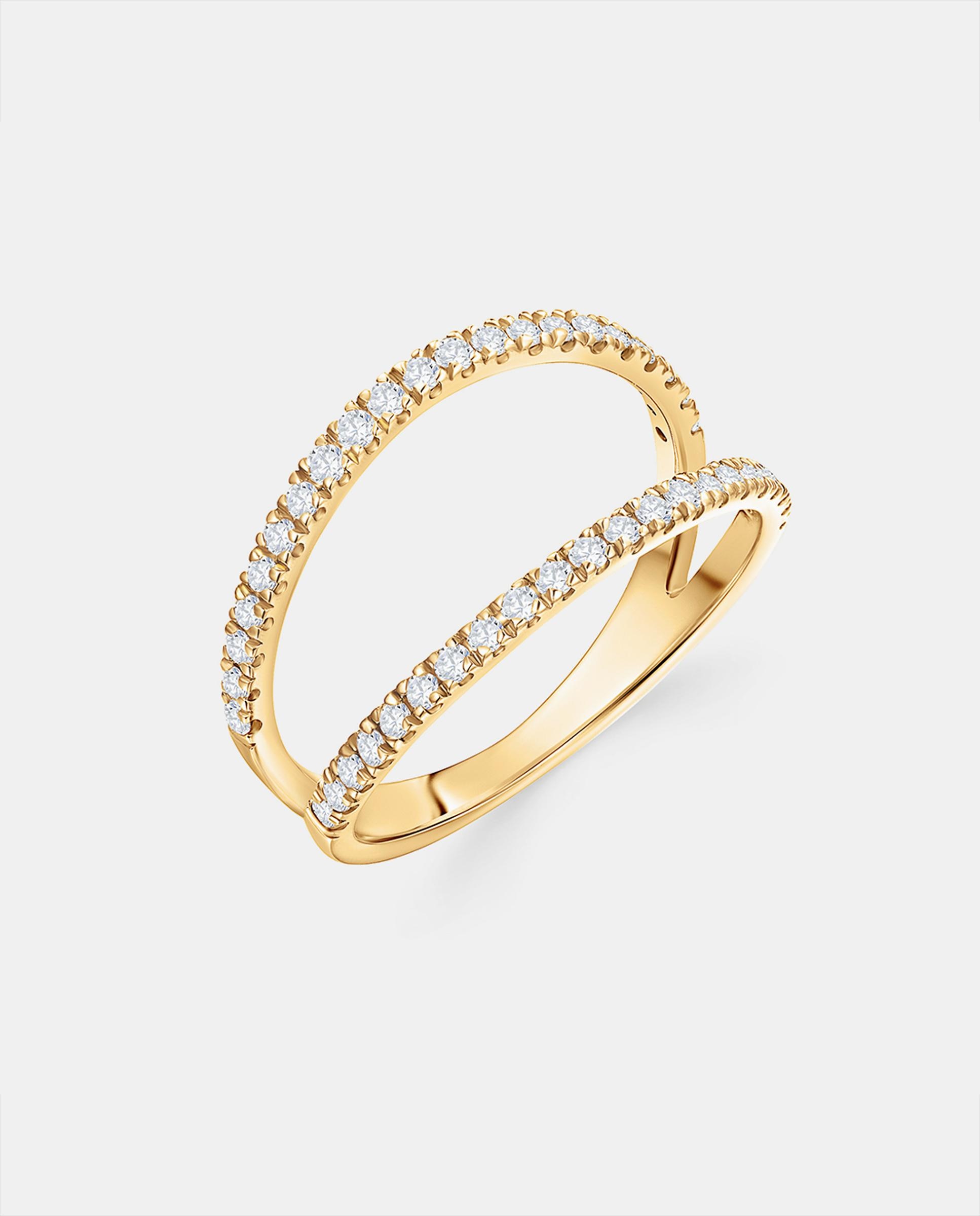 Imagen 1 de Sortija twin diamonds en oro amarillo de 18 kt - MUMIT - Dorado Dorado