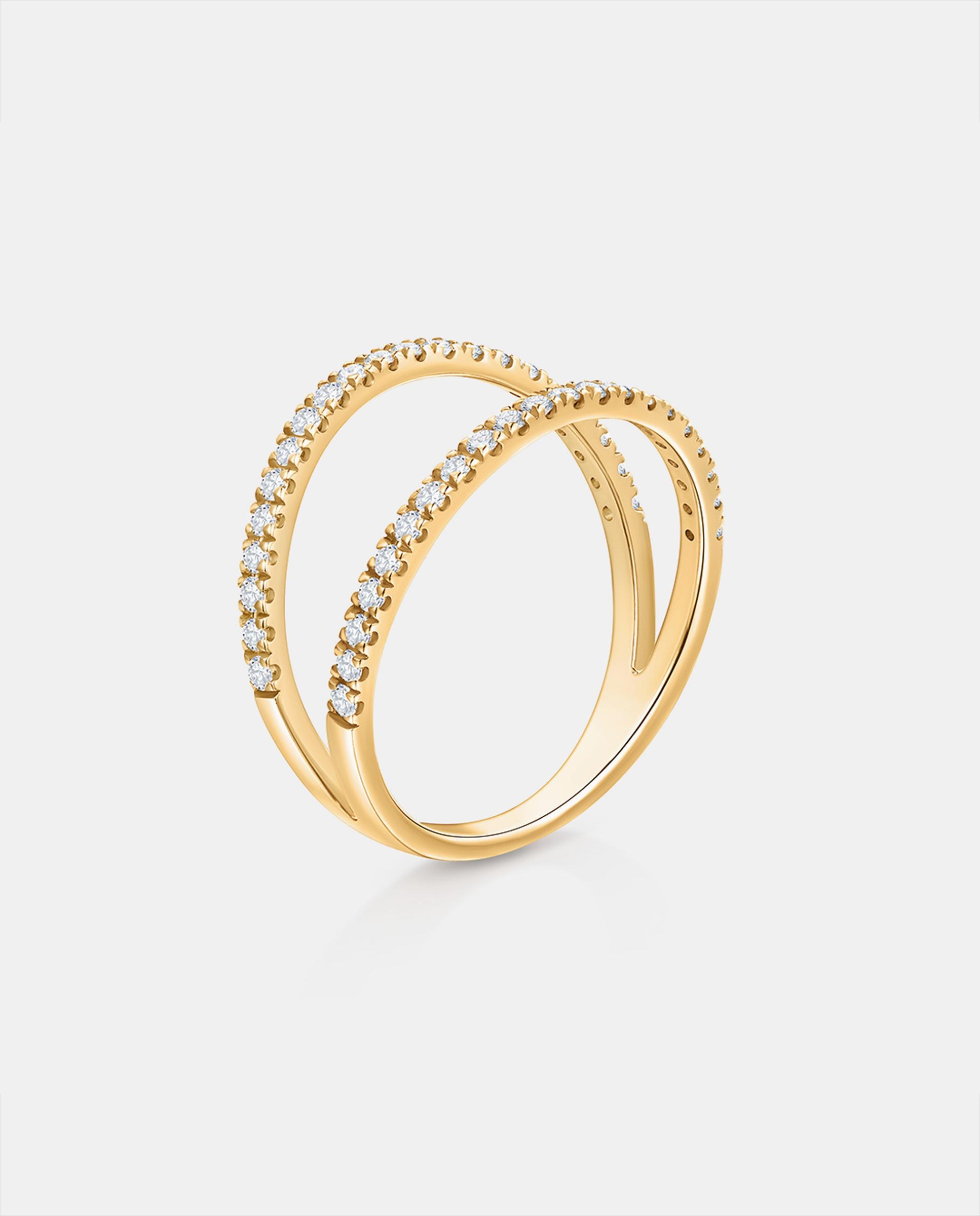 Imagen 4 de Sortija twin diamonds en oro amarillo de 18 kt - MUMIT - Dorado Dorado