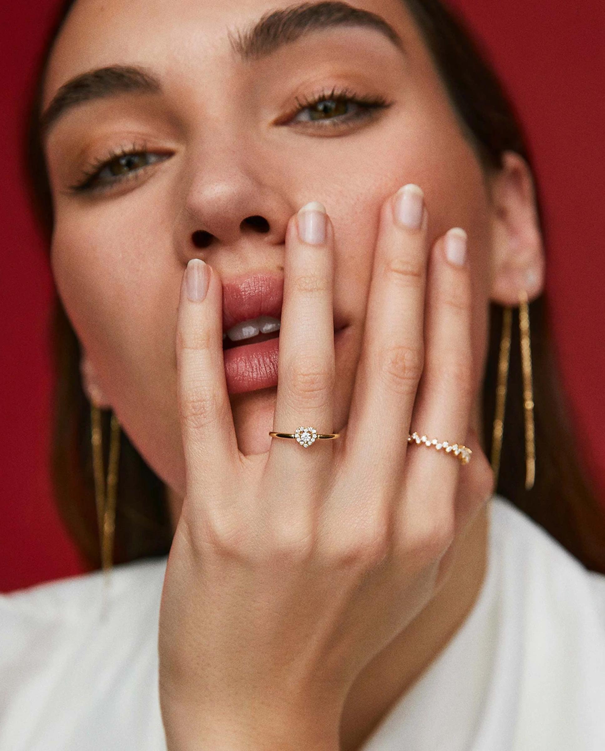 Imagen 0 de Sortija liv de diamantes en oro amarillo de 18 kt Dorado