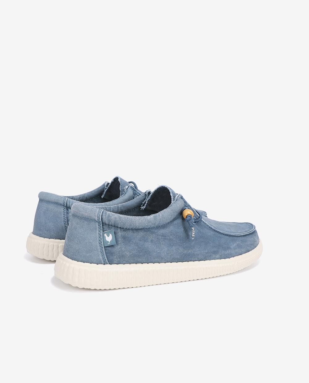 Walk In Pitas - Zapatos cómodos unisex tipo wallabi en algodón lavado.