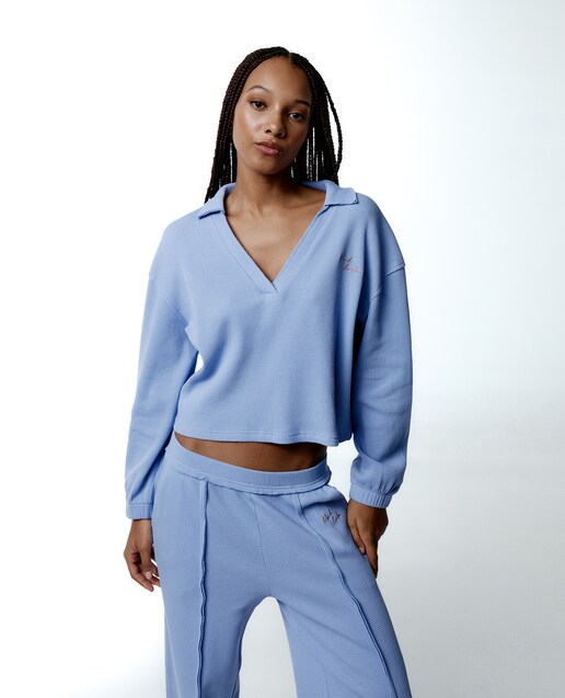 Imagen 0 de Sudadera deportiva de mujer de algodón wafle