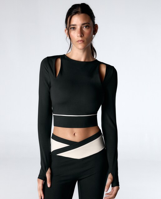 Imagen 0 de Sujetador deportivo de manga larga con Sujetador interior