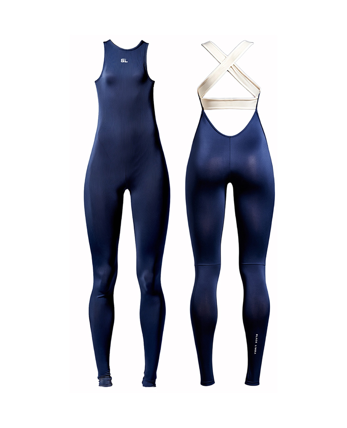 Mono deportivo de mujer recortable y compresivo - Black Limba - Azul marino Azul marino-8