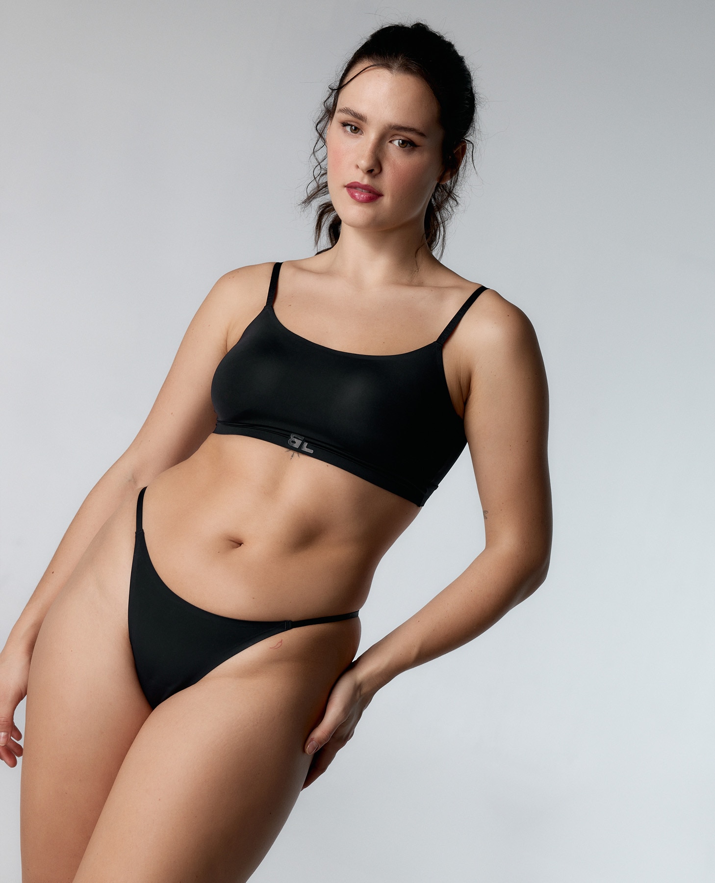 Tanga de microfibra sin costuras - Black Limba - Negro Negro-6