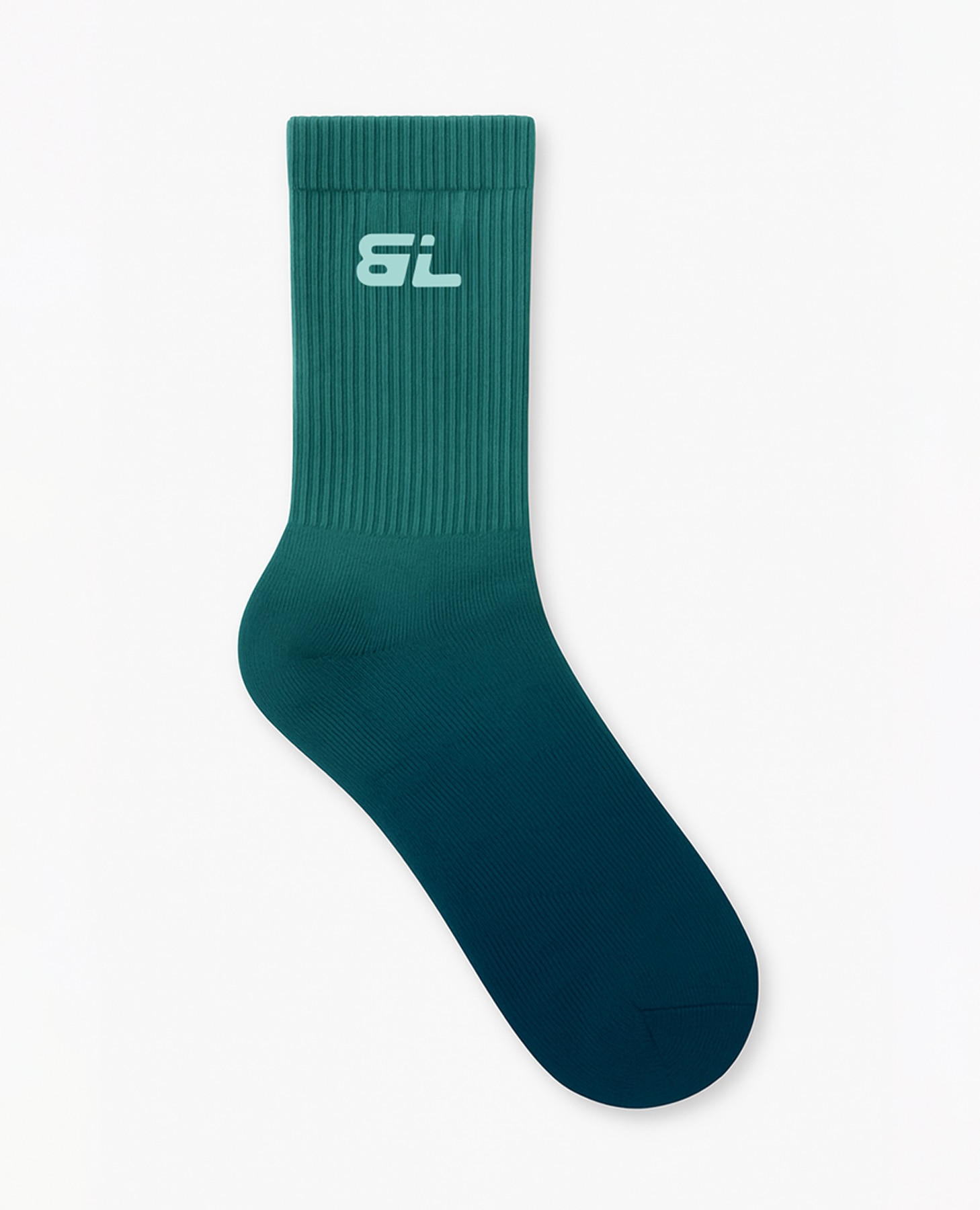 Calcetín de algodón teal con efecto degradado - Black Limba - Verde Verde-4