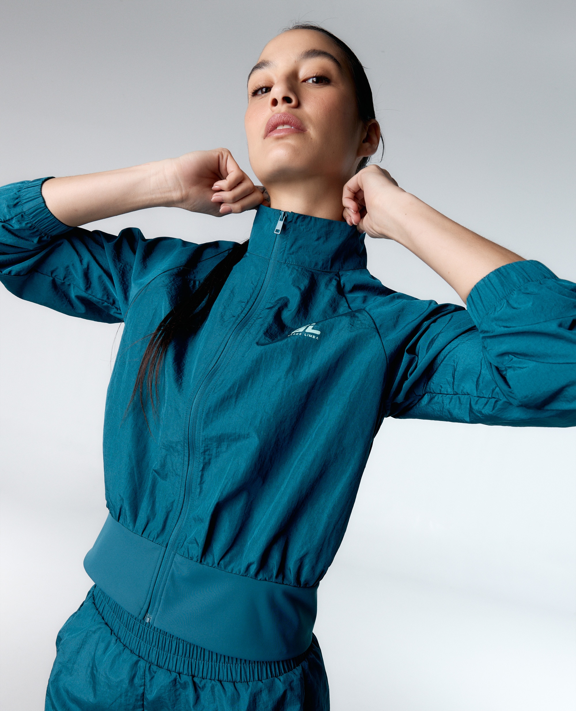 Cortavientos de mujer impermeable packable - Black Limba - Verde Verde-2