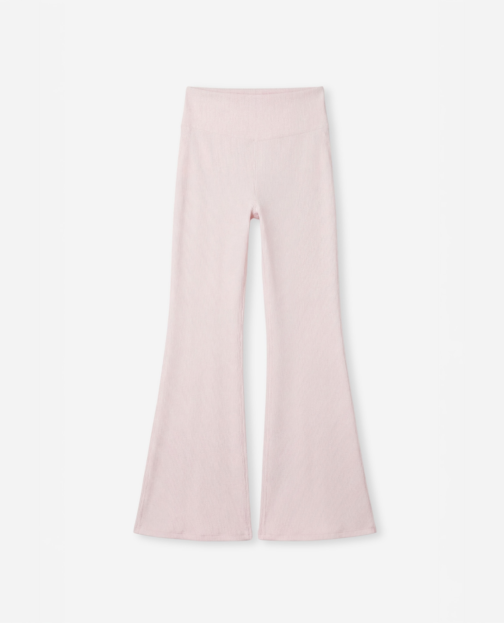 Pantalones deportivos de mujer de canalé con pierna ancha - Black Limba - Rosa claro Rosa claro-8