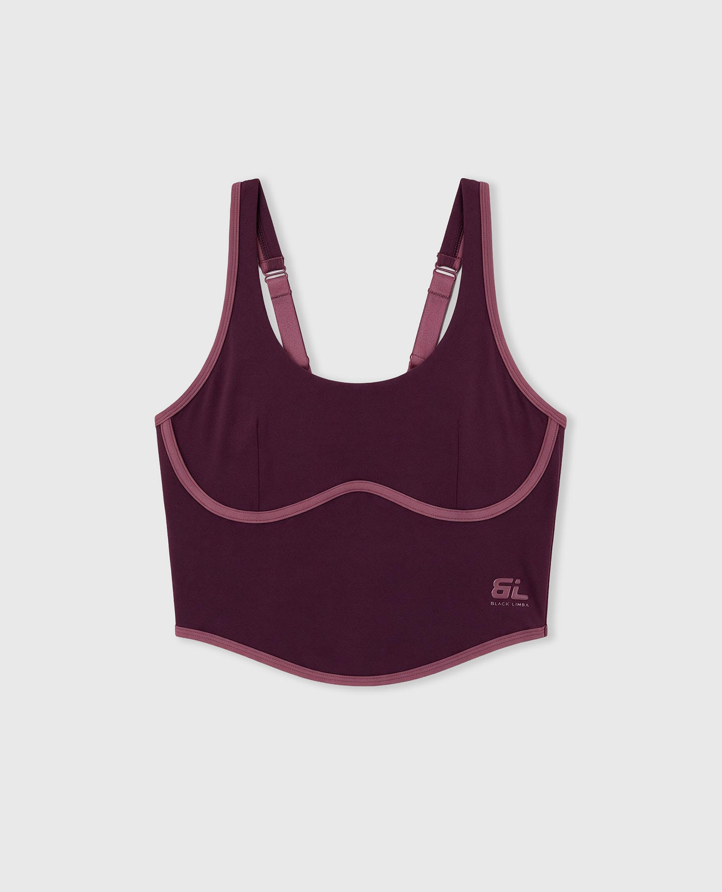 Sujetador deportivo bicolor de sujeción baja - Black Limba - Burdeos Burdeos-6
