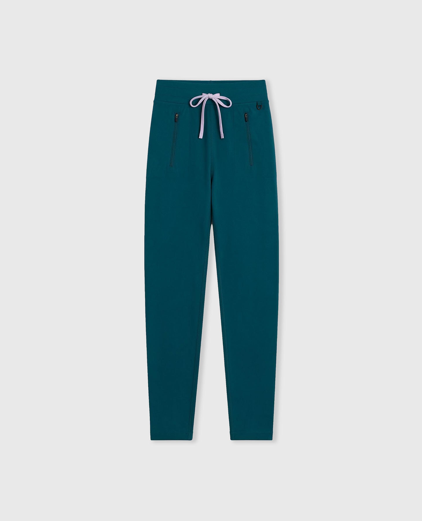 Legging deportivo de mujer compresivo con cintura alta ajustable con cordón - Black Limba - Verde Verde-8