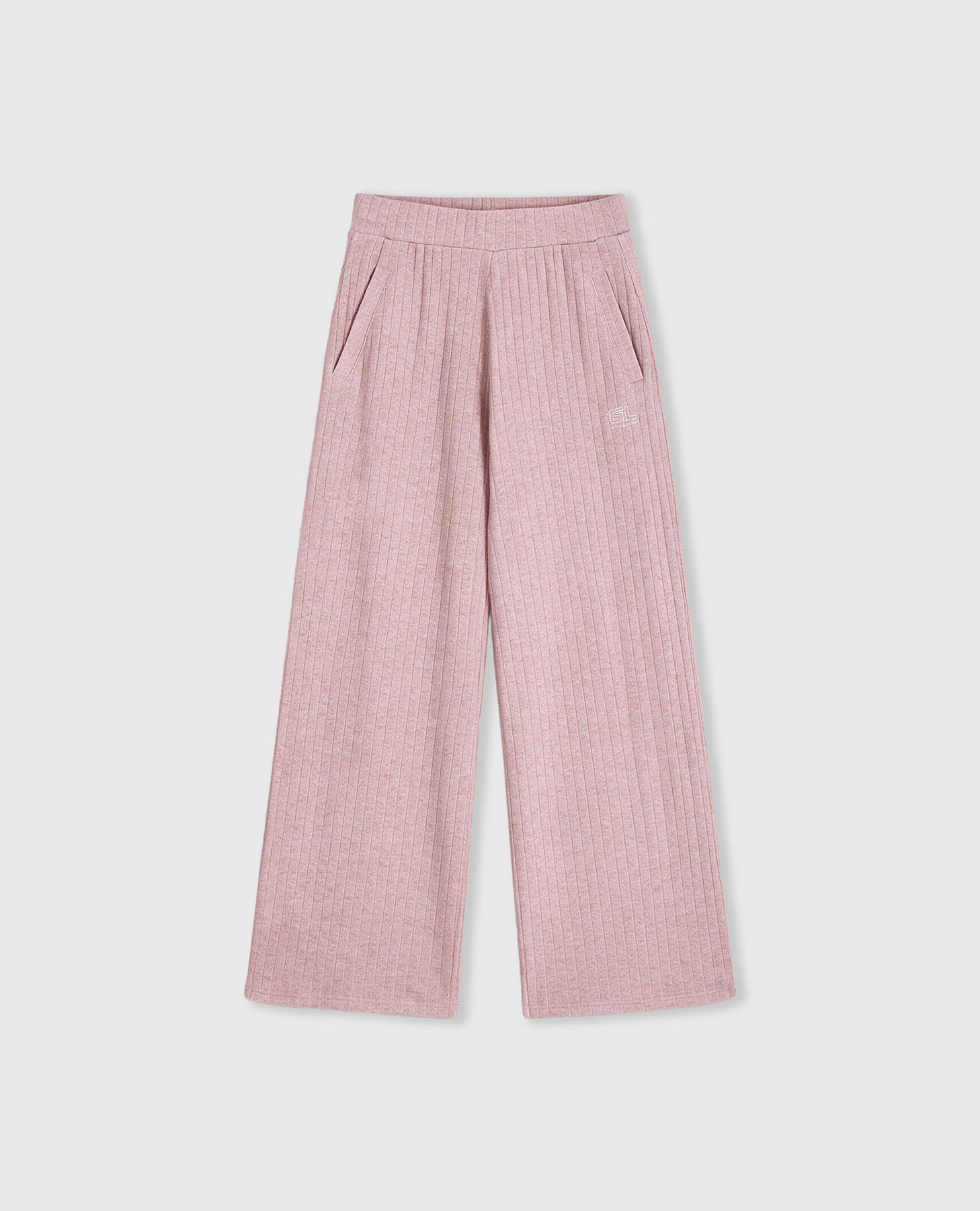 Legging deportivo de mujer wide leg de canalé - Black Limba - Rosa Rosa-8