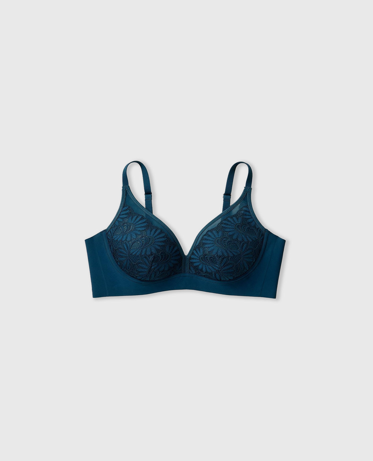 Sujetador bralette falso aro de microfibra y mesh - Black Limba - Azul Azul-8