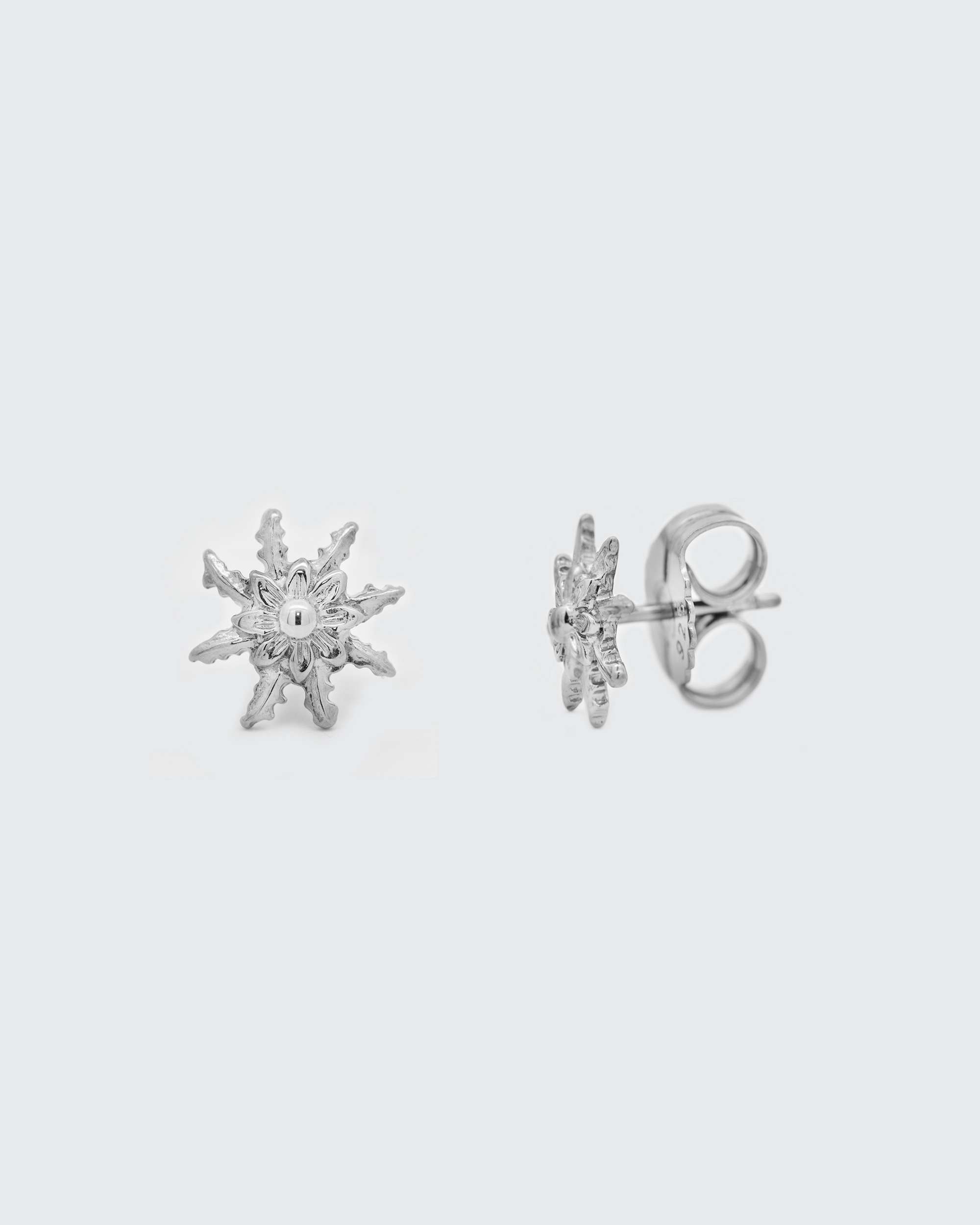 Pendientes de botón eguzkilore de plata 11mm - Plateado Plateado-2