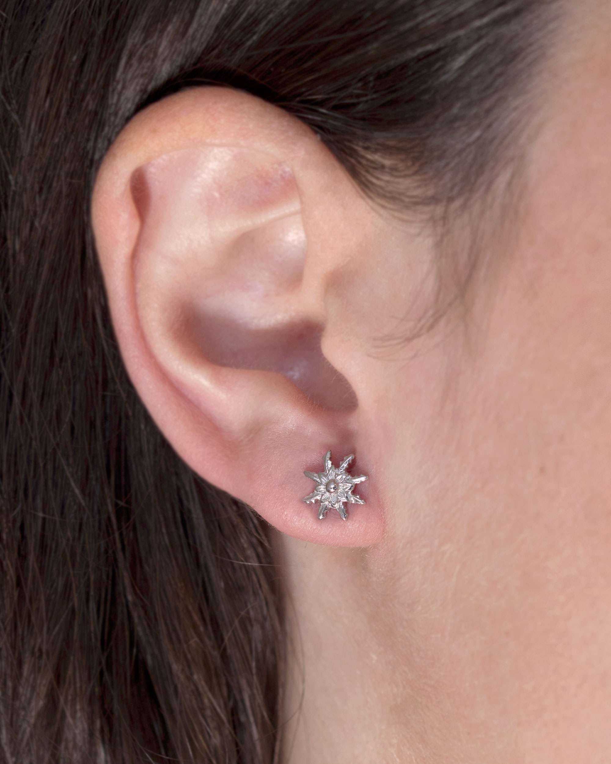Pendientes de botón eguzkilore de plata 11mm - Plateado Plateado-3
