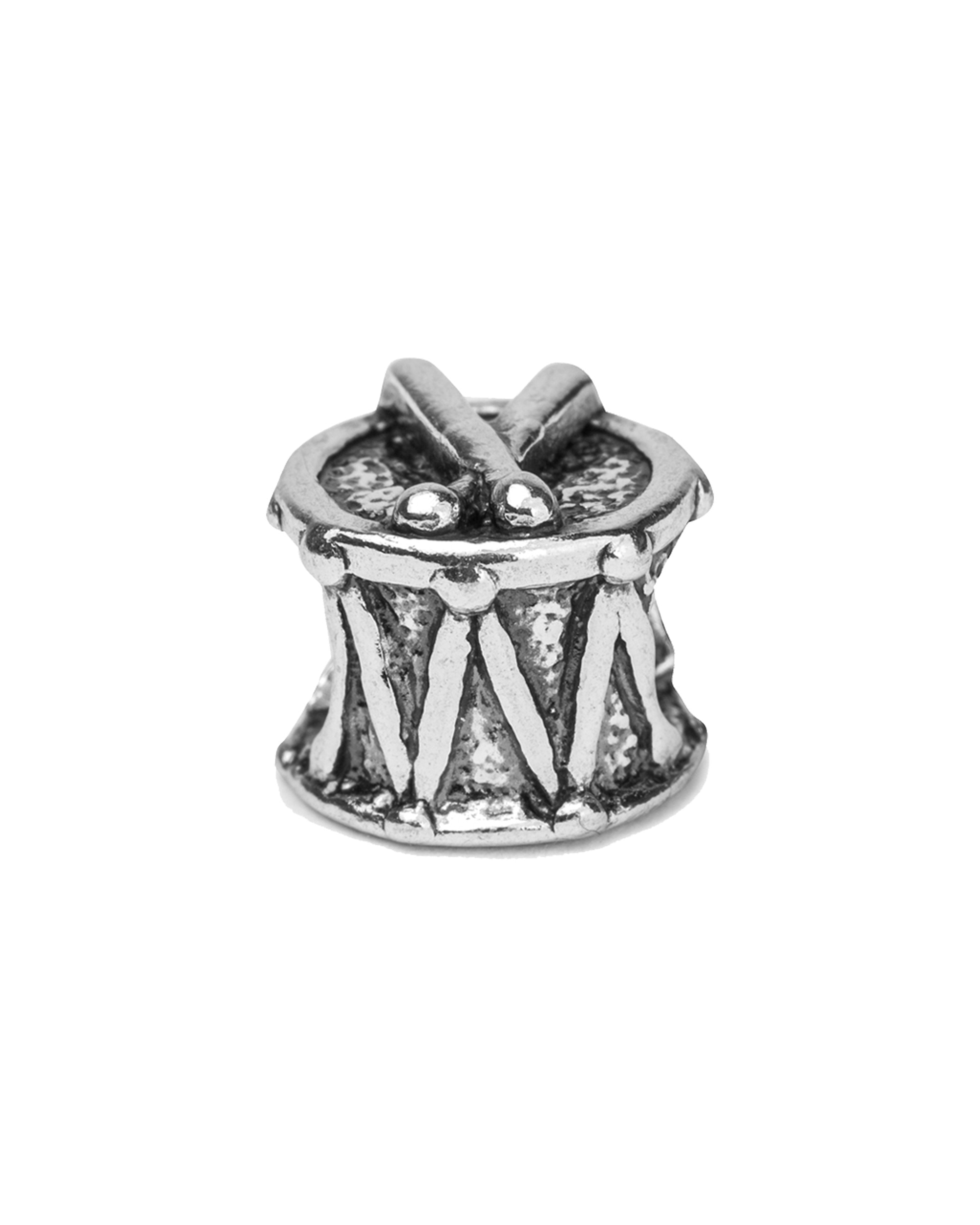 Charm símbolo tambor de plata - Eguzkilore - Plateado Plateado-1