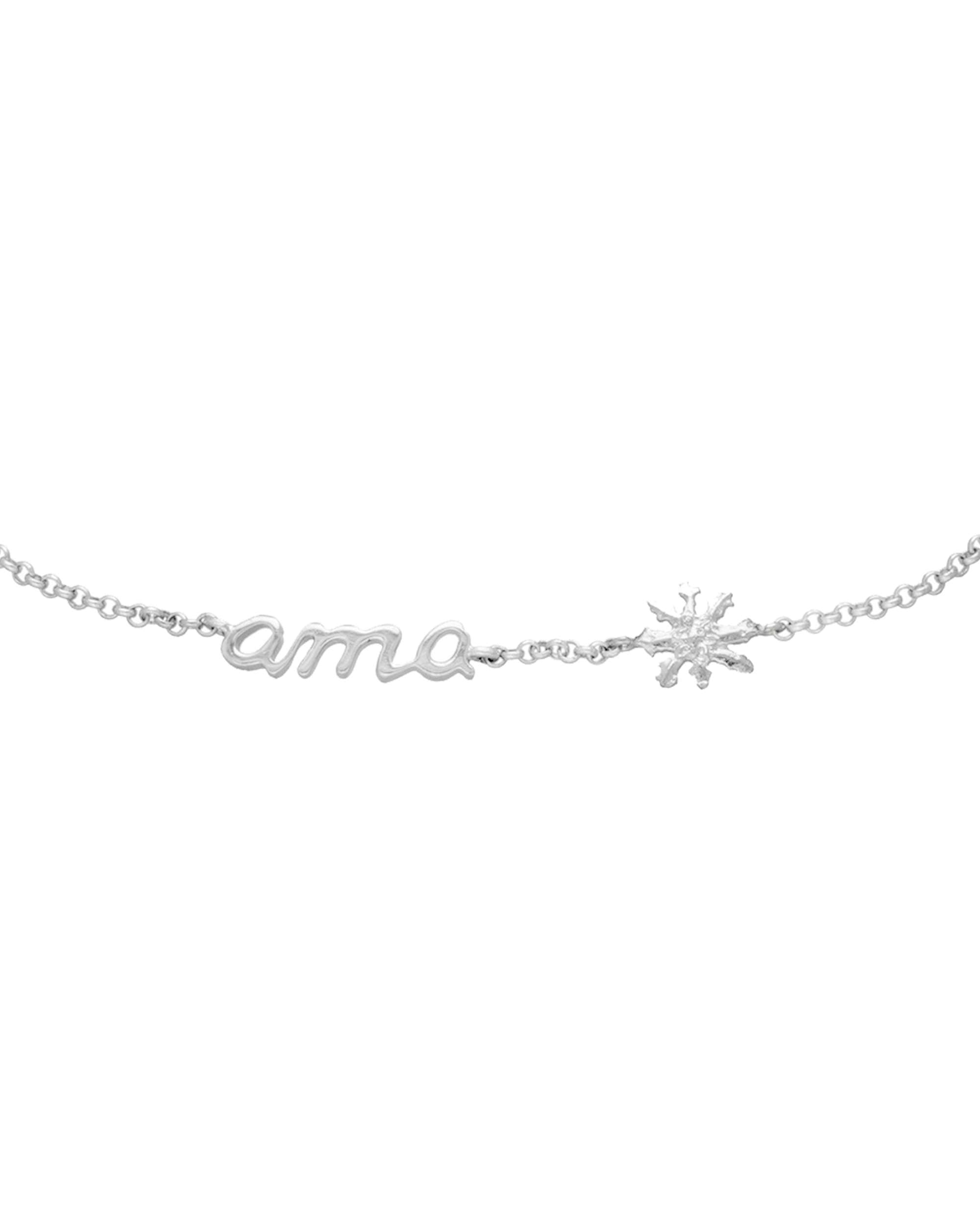 Pulsera de cadena ama de plata - Eguzkilore - Plateado Plateado-2