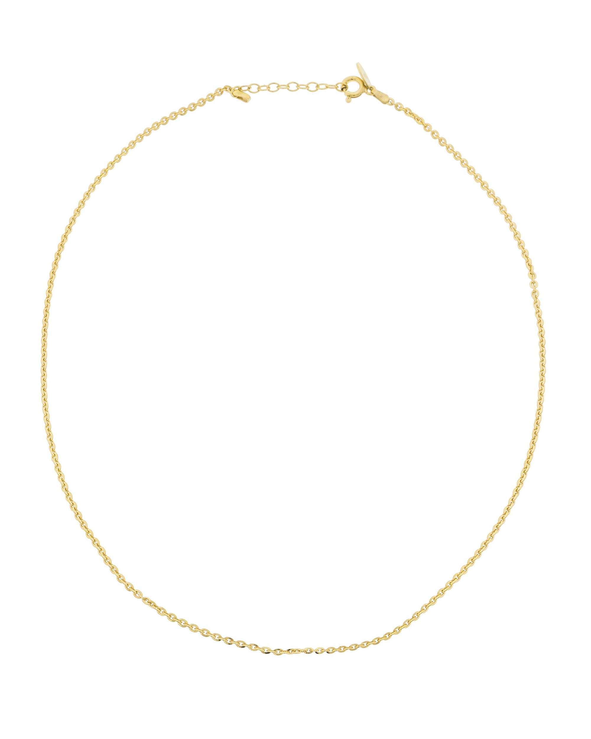Cadena forza de plata dorada de 0,60mm de 42cm - Eguzkilore - Dorado Dorado-1