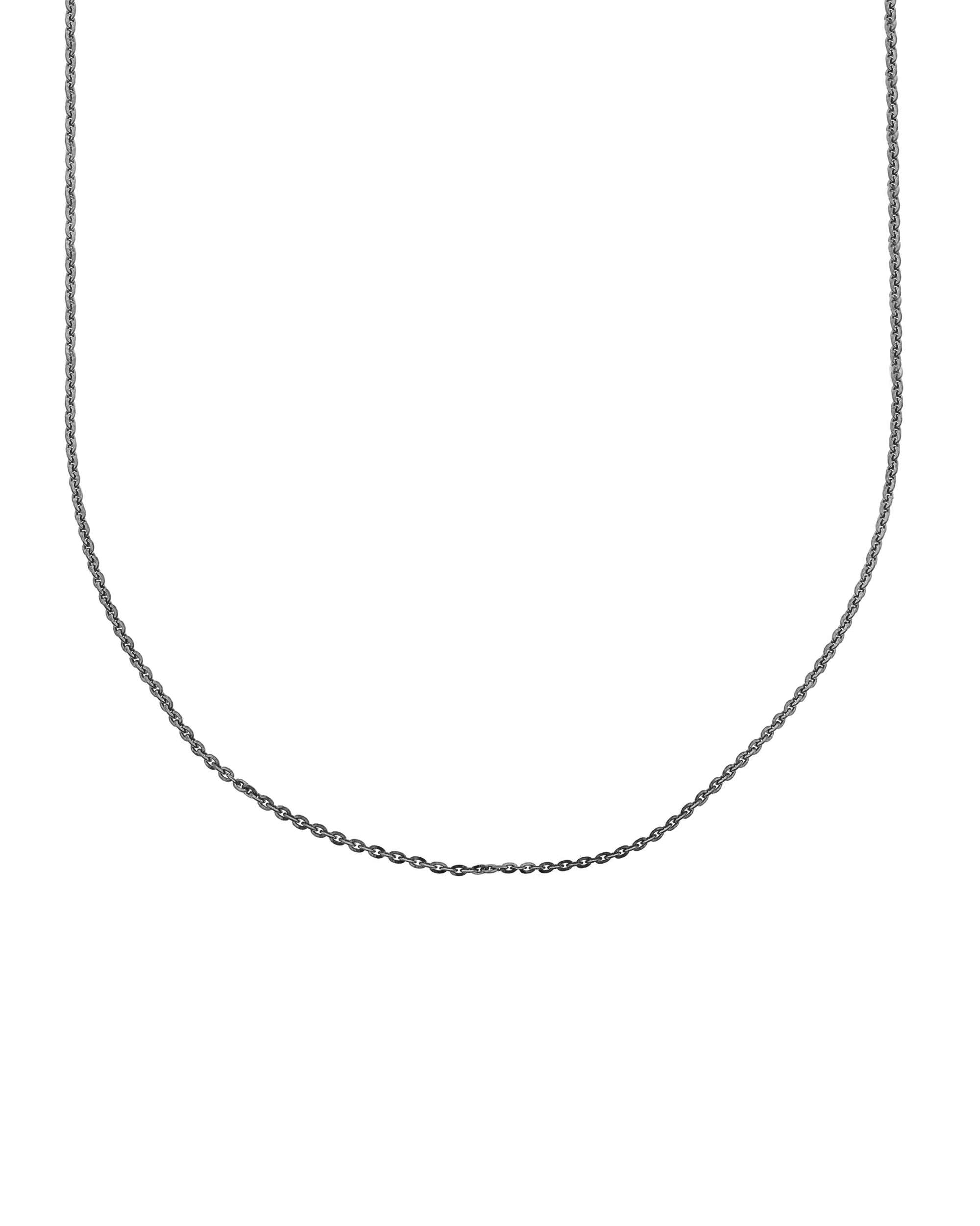Cadena forza de plata negra de 0,60mm de 42cm - Eguzkilore - Negro Negro-2