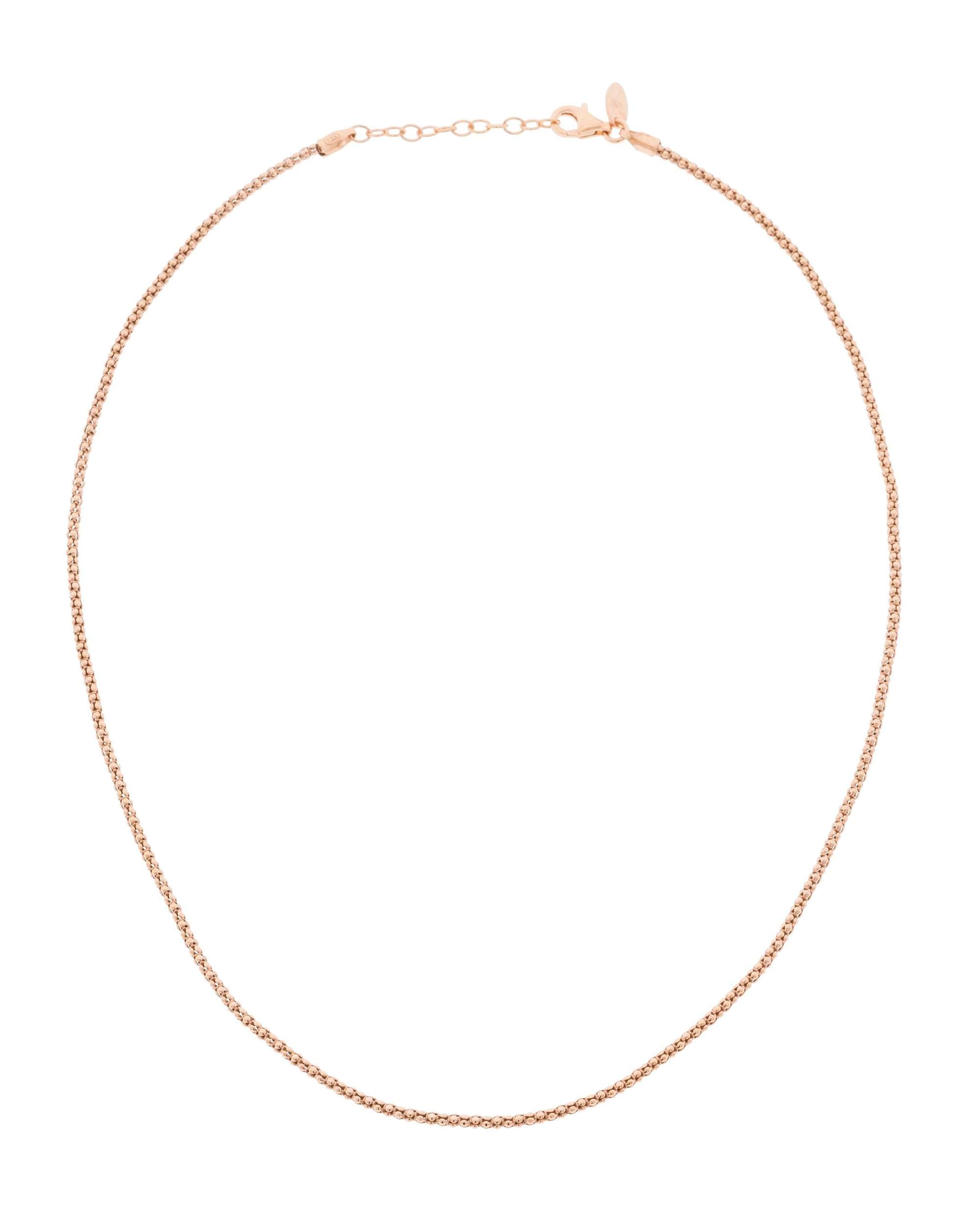Imagen 1 de Cadena bombata de plata rosa de 2mm de 42cm Rosa
