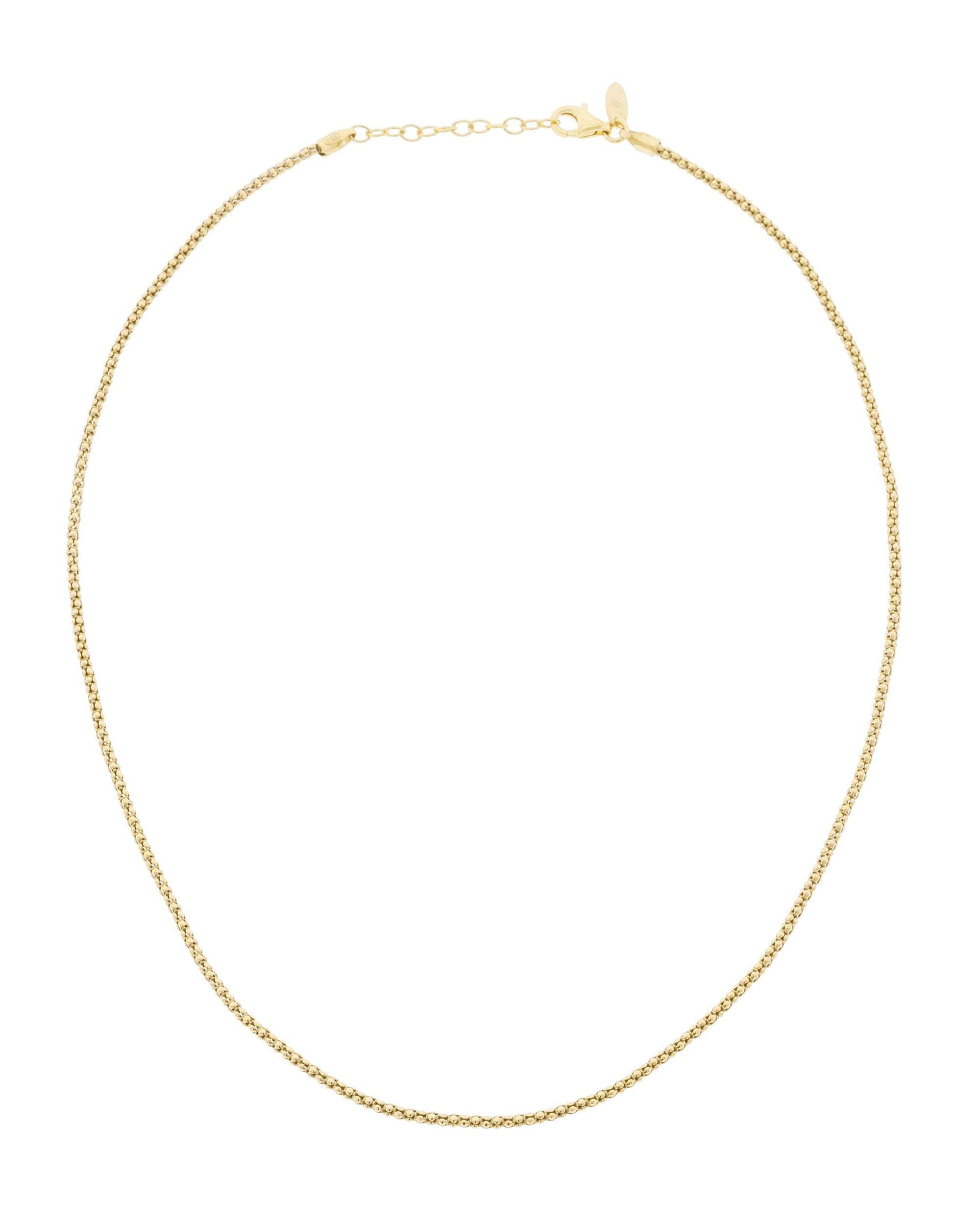 Imagen 1 de Cadena bombata de plata dorada de 2mm de 50cm Dorado
