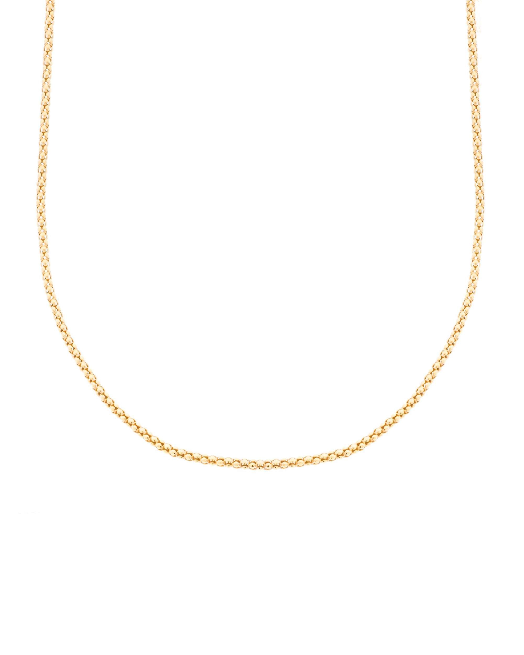 Imagen 2 de Cadena bombata de plata dorada de 3mm de 50cm - Eguzkilore - Dorado Dorado