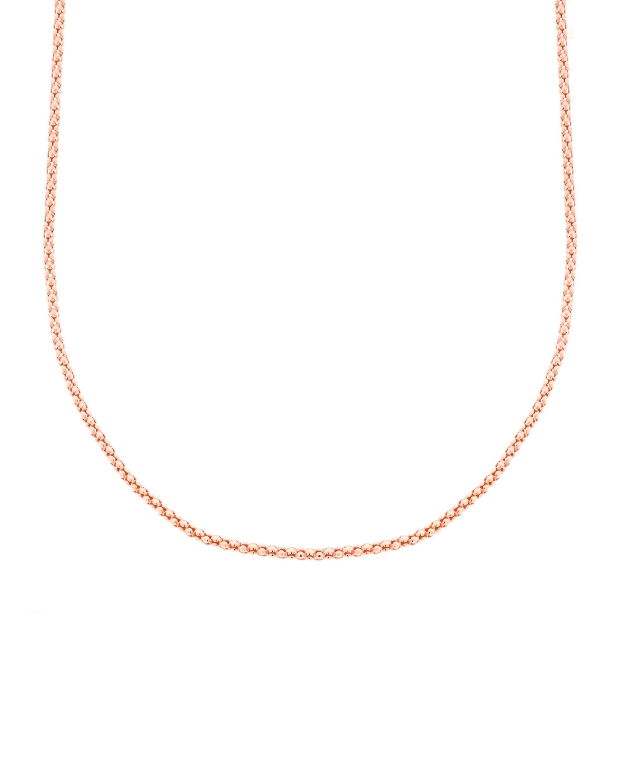 Cadena bombata de plata rosa de 3mm de 80cm Rosa Eguzkilore Rosa-2