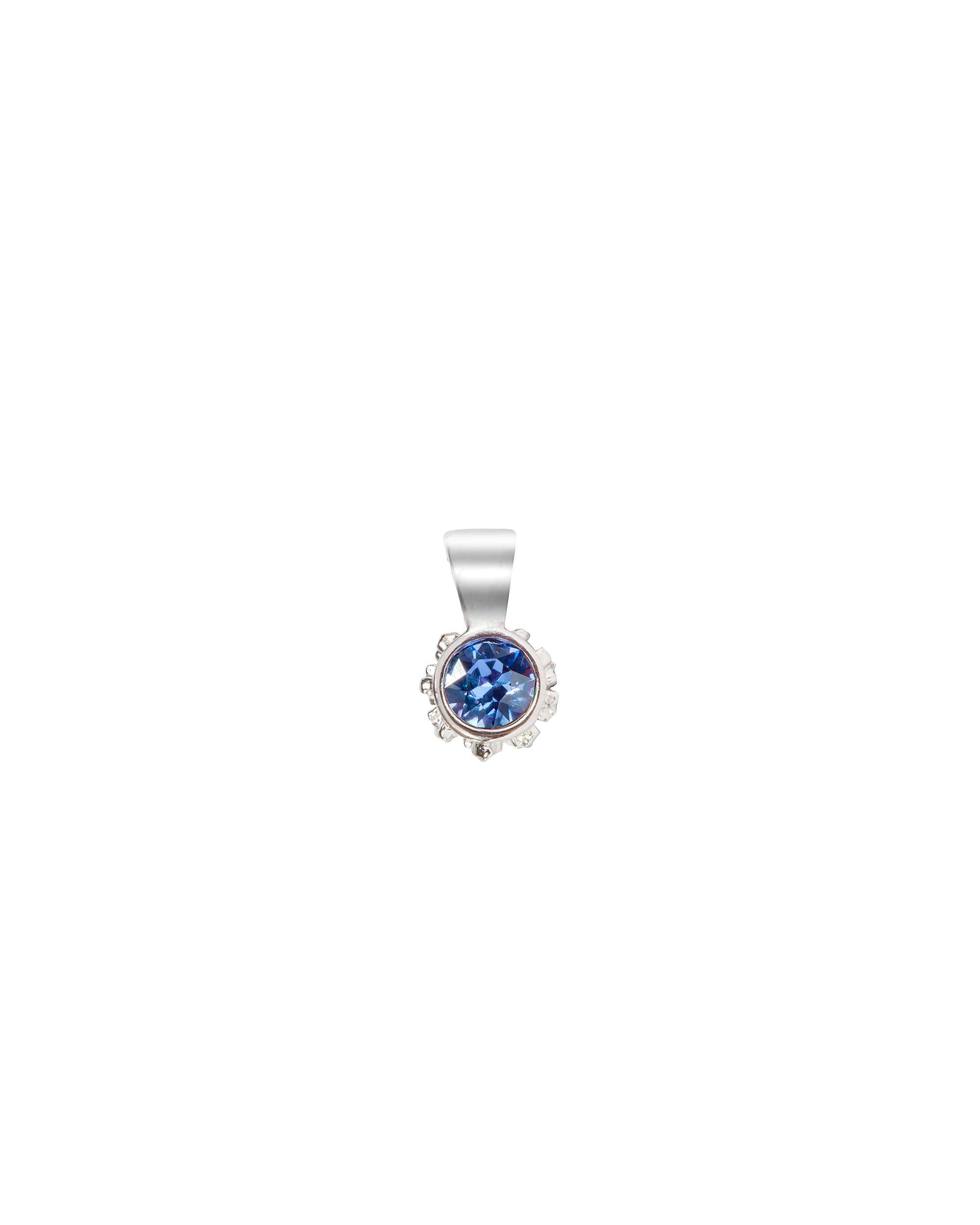 Colgante distira de plata con cristal azul - Eguzkilore - Plateado Plateado-1