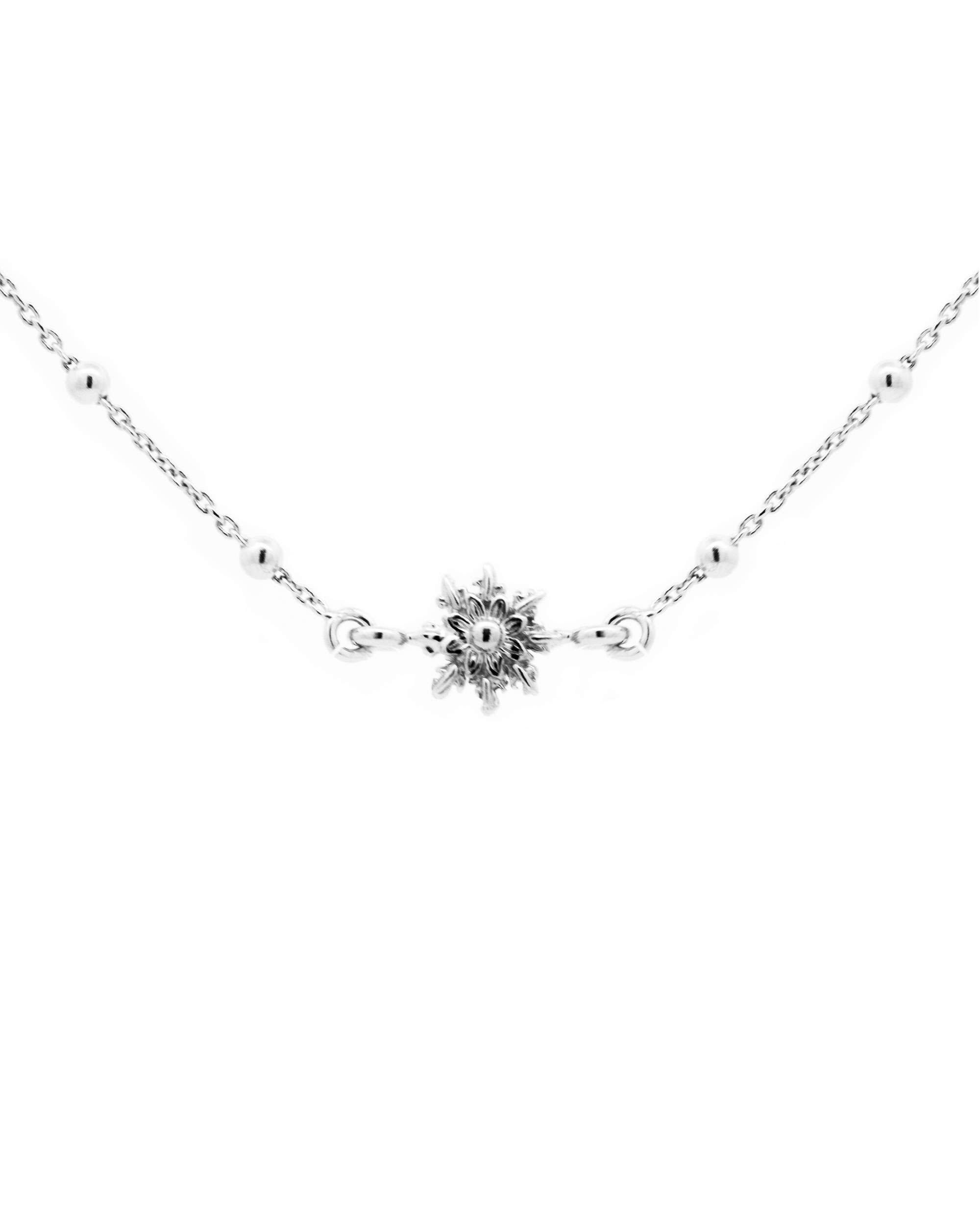 Imagen 1 de Collar eguzkilore de plata con cadena bolitas Plateado