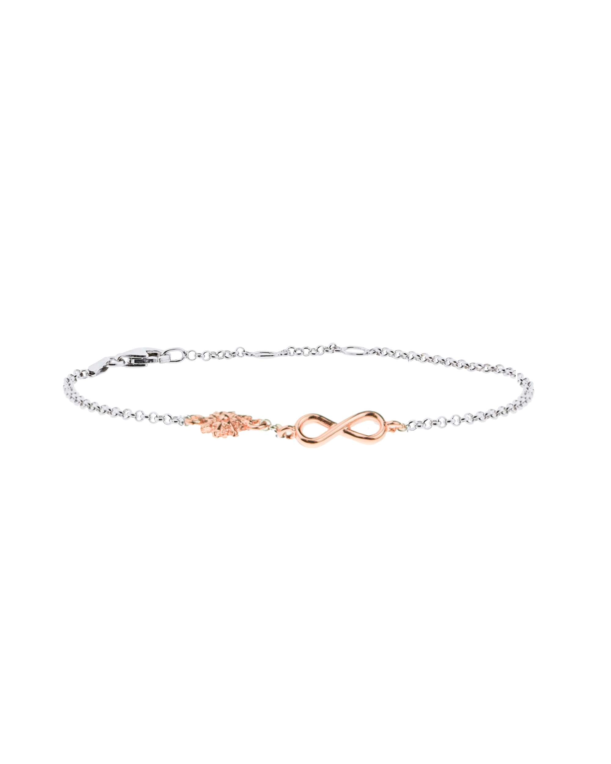 Imagen 0 de Pulsera de cadena infinito de plata rosa Plata / Rosa