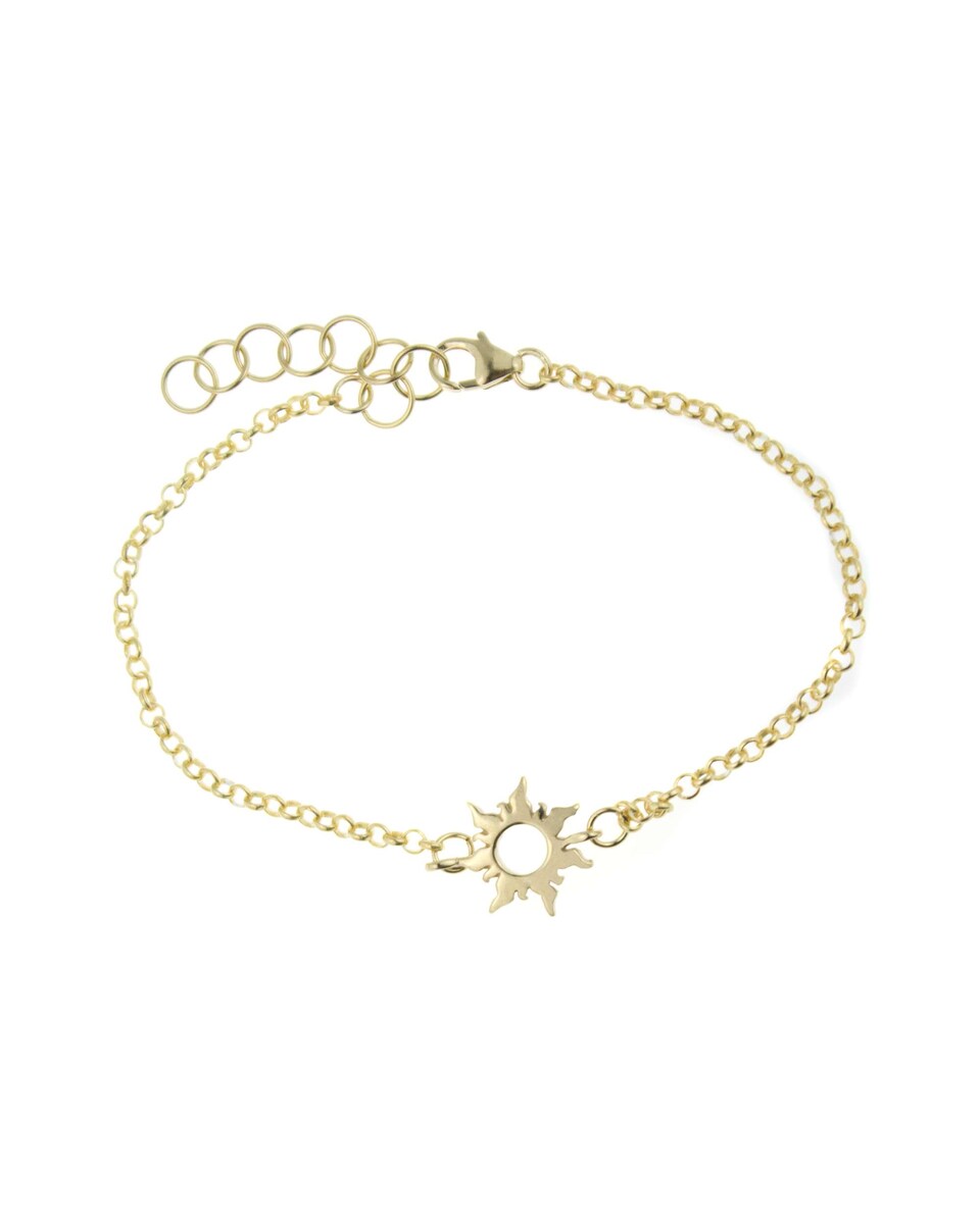 Pulsera Mountain de plata dorada Oro-1