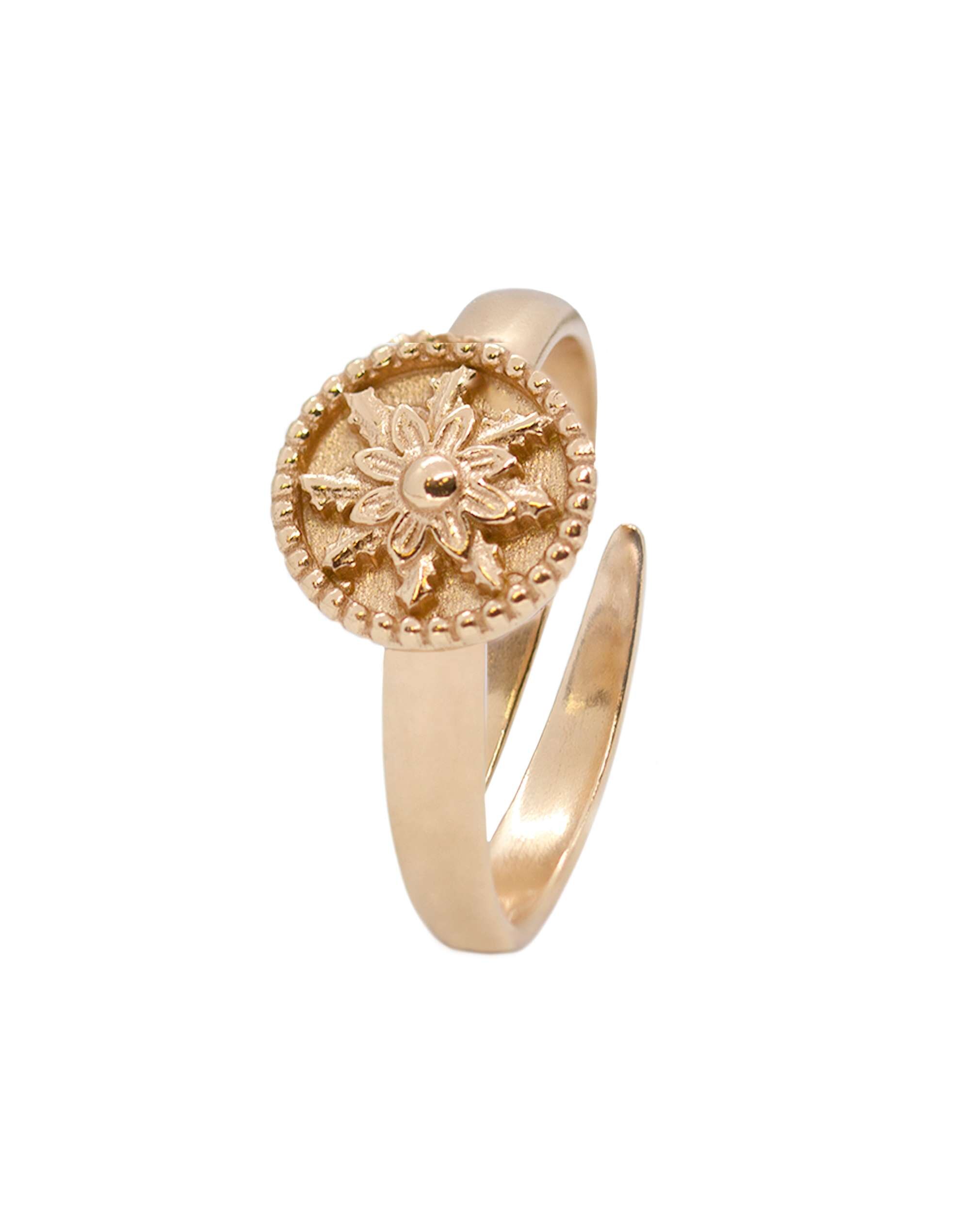 Imagen 0 de Anillo Anuk con motivo de plata rosa Rosa